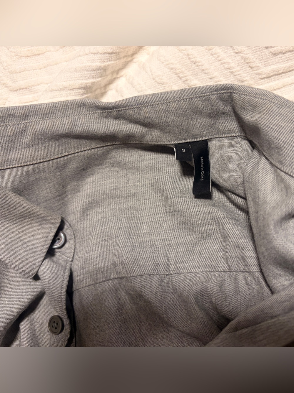 Theory Men's Light Gray Button-Front Shirt Jacket - Picture 2 of 4